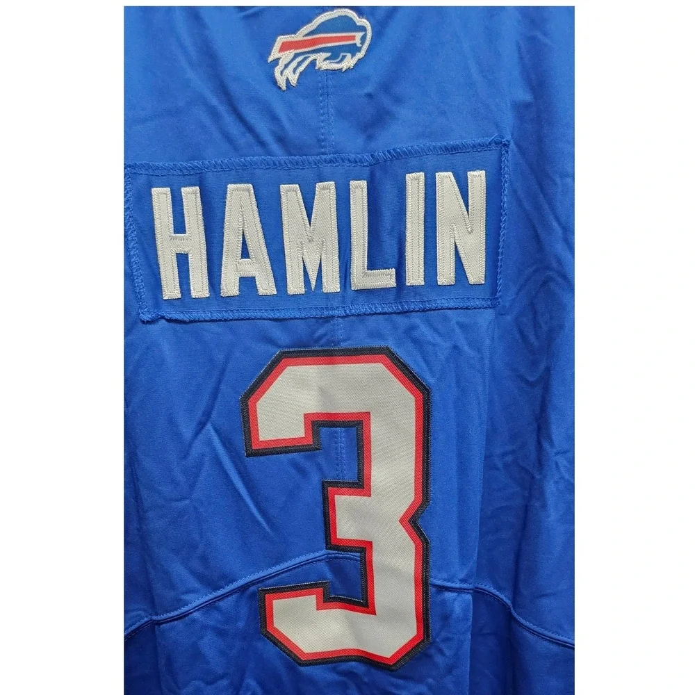 Nike Buffalo Bills Damar Hamlin 3 Jersey Royal Blue Mens XL NFL On Field New